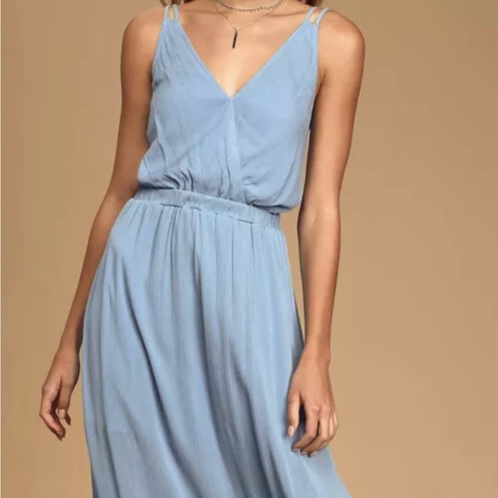 Lulu's Light Blue Maxi Dress